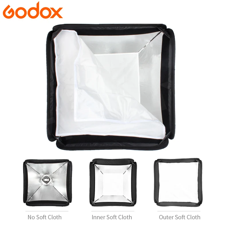 Godox 50x50 см вспышка Speedlite софтбокс + S образный кронштейн Bowens комплект крепления с 2 м