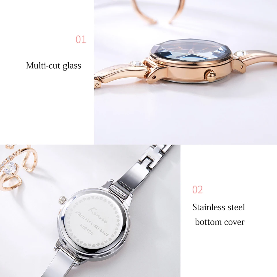 Женские часы-браслет KIMIO модные часы с красным циферблатом 2019 | Наручные