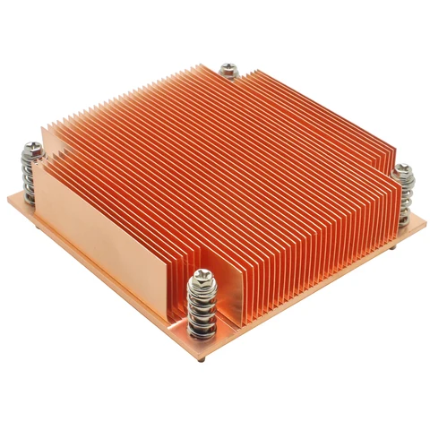 Кулер для ЦП сервера 1U, медный радиатор для Intel Core Xeon LGA 1155, 1156, 1150, 1151, пассивное охлаждение промышленного компьютера