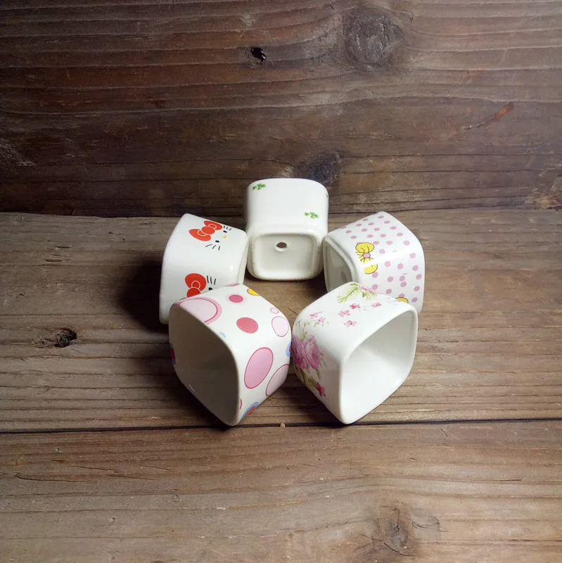 1 шт. Геометрическая белая керамическая квадратная плантатор бонсай маленькие