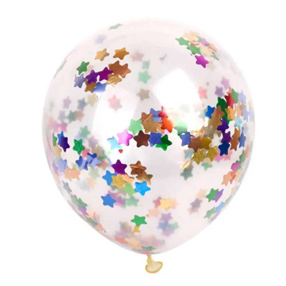 5 шт. 12 дюймов Круглая точка/звездный конфетти воздушные шары для свадьбы