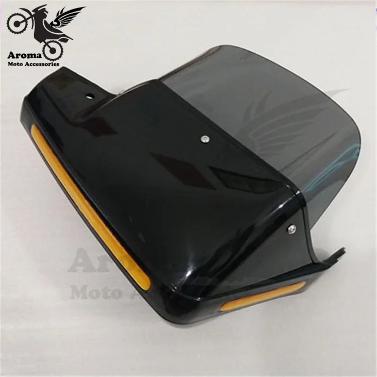 black and grey Прозрачный unviersal moto cross ATV внедорожный мото rbike защита рук мото защита от падения для Harley Davidson moto rcycle handguard - Цвет: black and grey