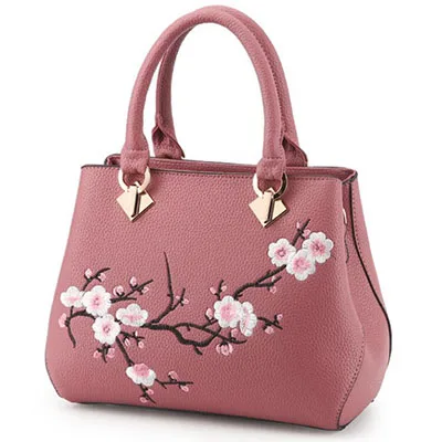 Leather Pink TIZZYDE/женская сумка-мессенджер с цветочной вышивкой; модные простые Популярные сумочки в цветочек; женские брендовые дизайнерские сумки; ZHP26 - Цвет: Leather Pink