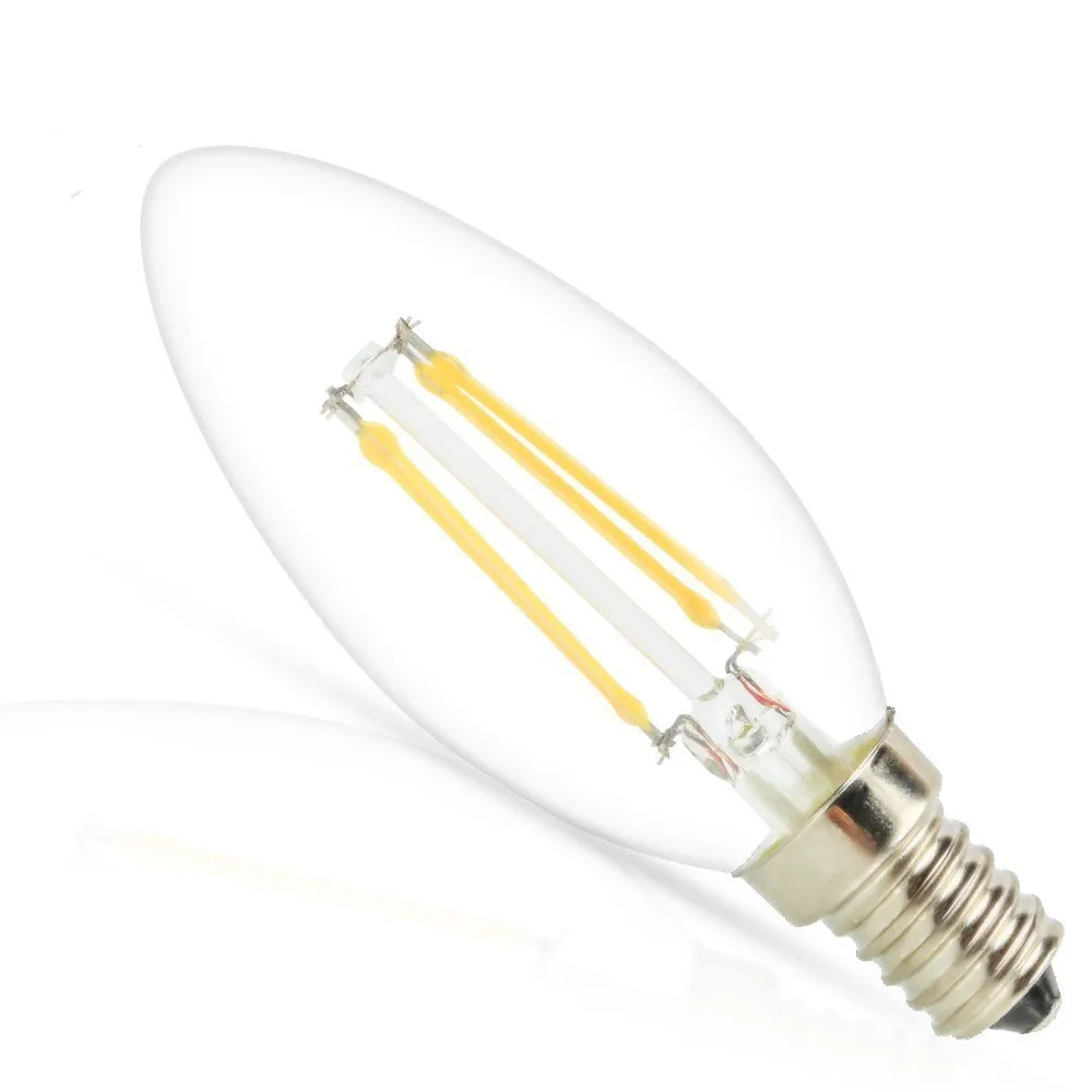 LED Lamp Filament Bulb E14 Candle Light 2W 4W 6W C35 220V/110v Retro Antique Warm White /White Glass Incandesce | Лампы и освещение
