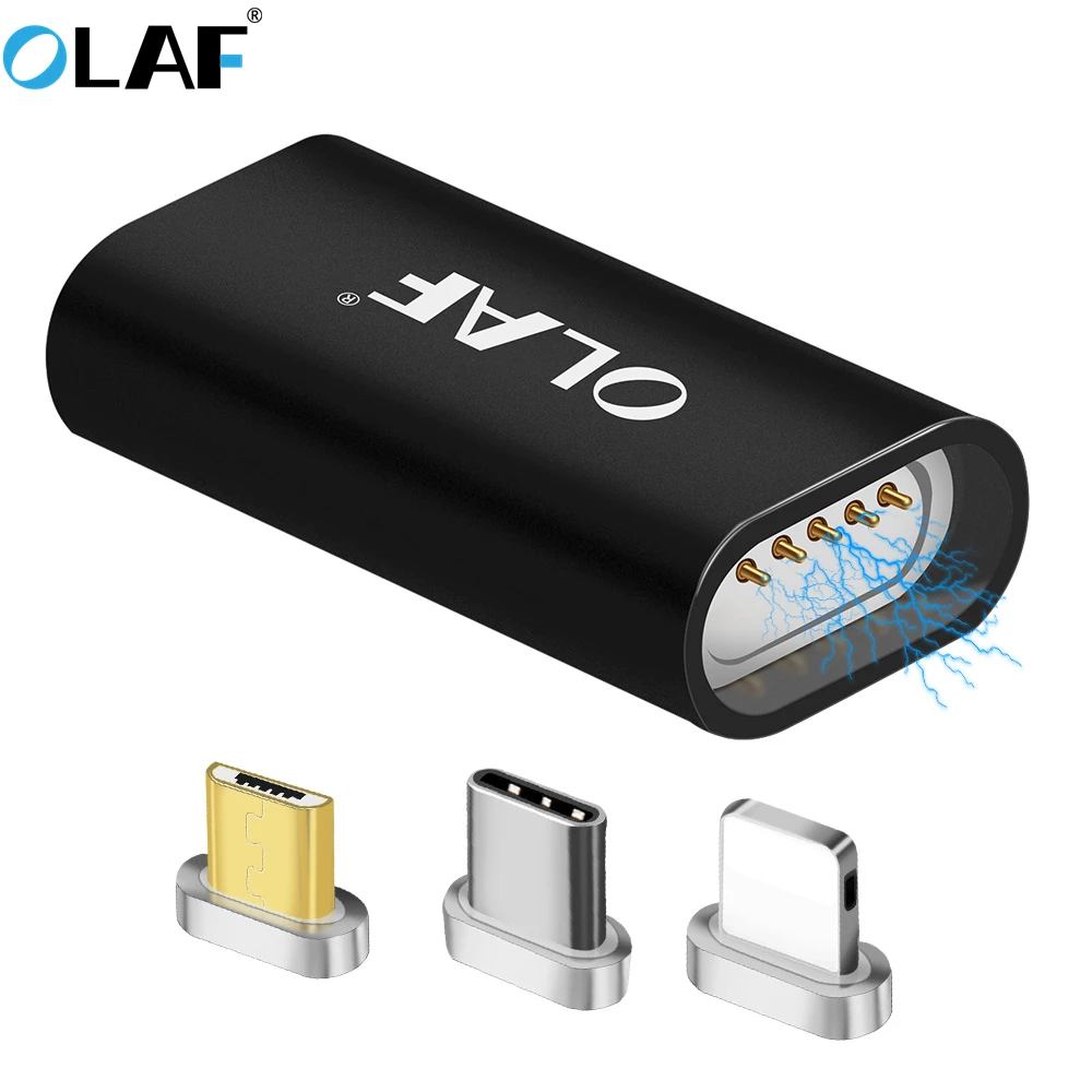OLAF Магнитный USB Micro Женский к Тип C/для iphone X 8 7 6/Micro разъем конвертер C Android магнит