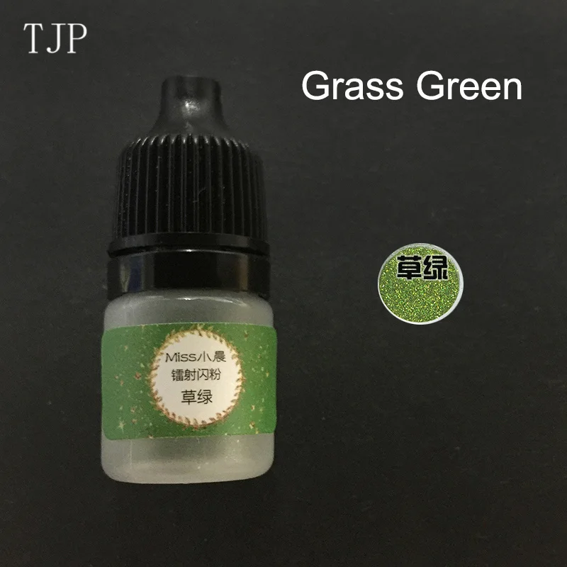 17Grass Green 18 цветов лазерный Блеск порошок бутылка блеск пыли УФ смолы эпоксидной смолы для ювелирных изделий DIY - Цвет: 17Grass Green