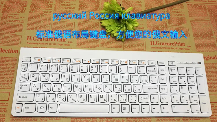 Оригинальная Беспроводная русская клавиатура и мышь комплект для Lenovo мыши дома