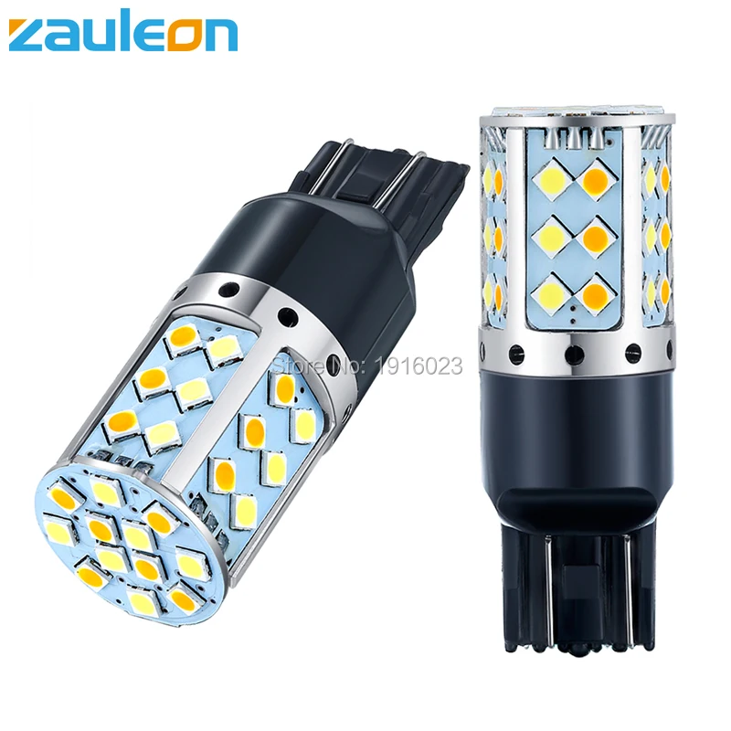 Zauleon 2 шт. T20 7443 W21/5 Вт двухцветный Янтарный белый ДХО СВЕТОДИОДНЫЙ Переключатель