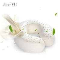 janeyu 2020 natural latex u shaped pillows neck pillow on the airplane ealth care orthopedic massage pillow for travel