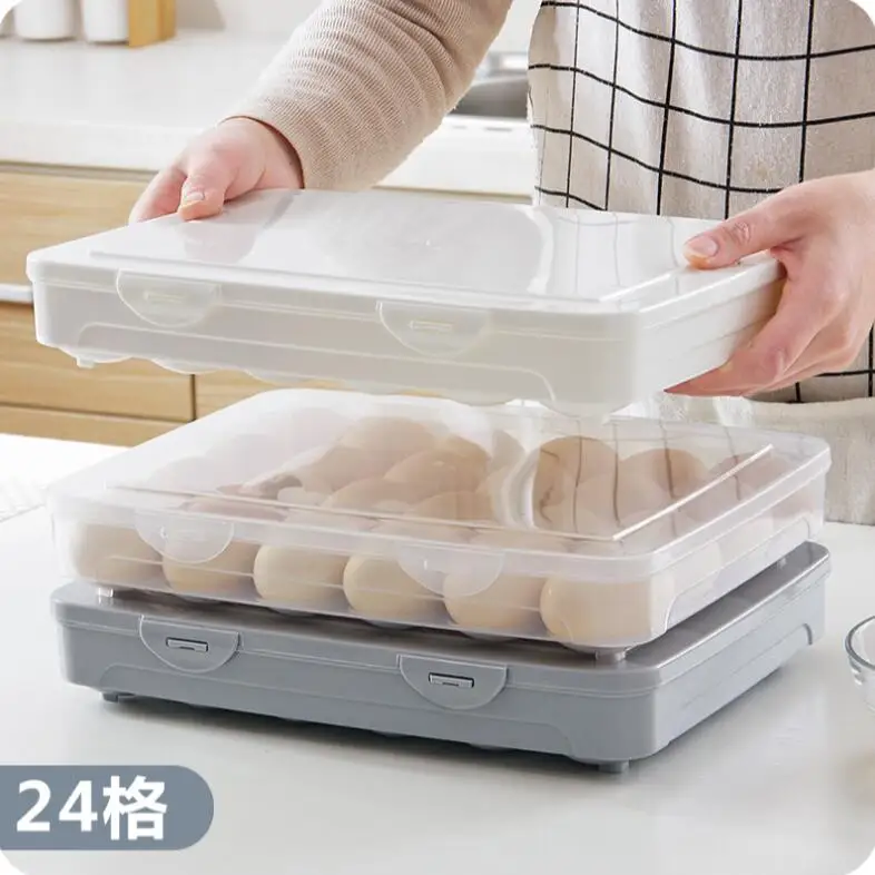 Простота с пряжкой яичный дальномер накладной холодильник органайзер для яиц