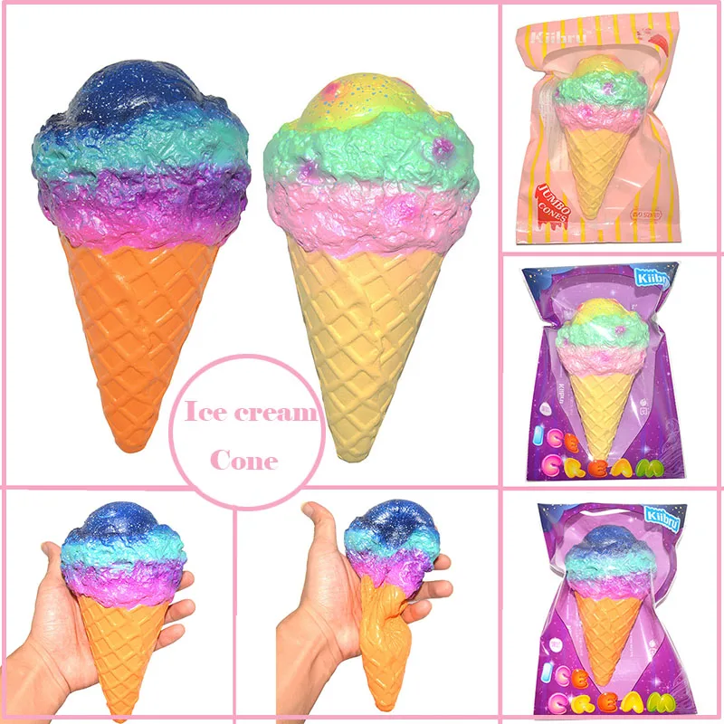 Galaxy Jumbo супер медленно поднимающийся Kiibru Радуга Icecream мягкое черника