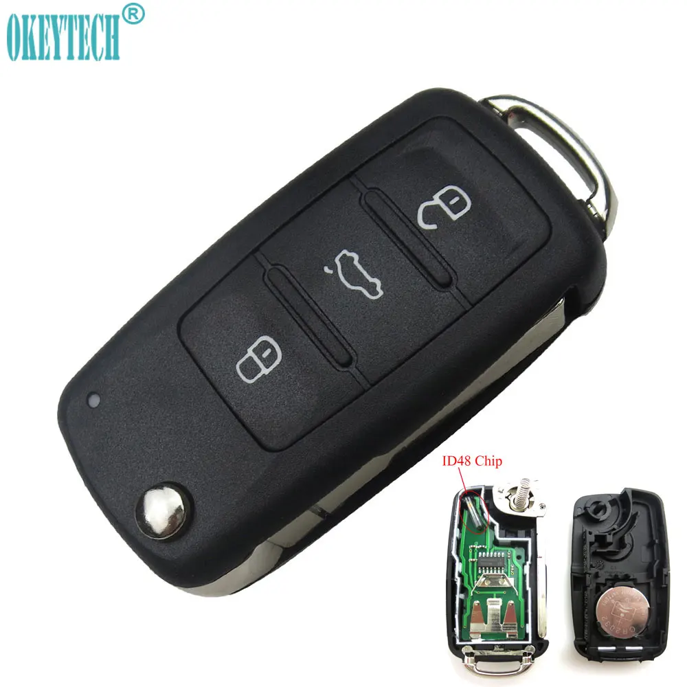 Пульт дистанционного управления OkeyTech для VW polo passat b5 Tiguan Golf VOLKSWAGEN Seat Skoda key 5K0837202AD 5K0