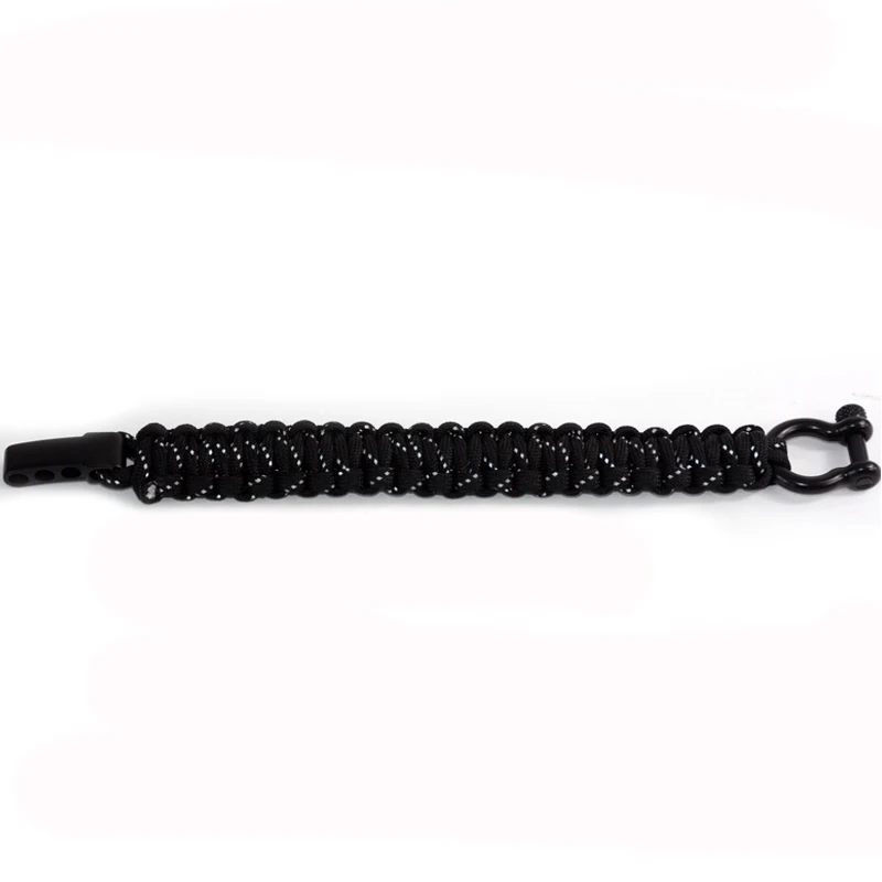 Открытый Кемпинг Регулируемый светоотражающий браслет для выживания paracord