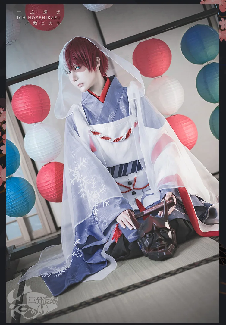 Аниме Косплей Boku no Hero Academy TODOROKI Shoto deku Kaminari Denki bakugou katsuki фестиваль кимоно Косплей Костюм комиксы
