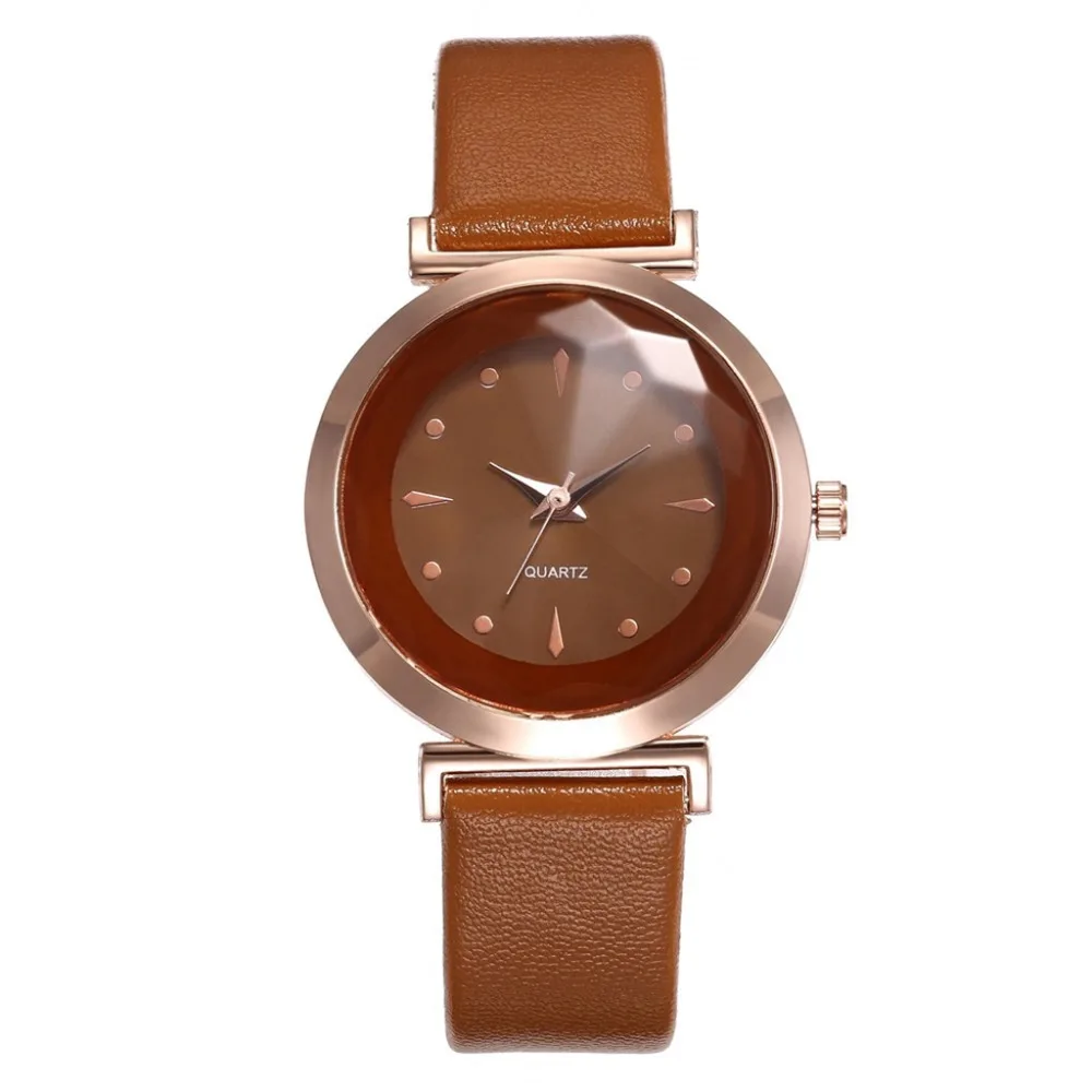 

Women Watches New Fashion Minimalism Simple Leather Rose Gold Quartz Wrist Watch Luxury Women ladies casual dress reloj mujer#C