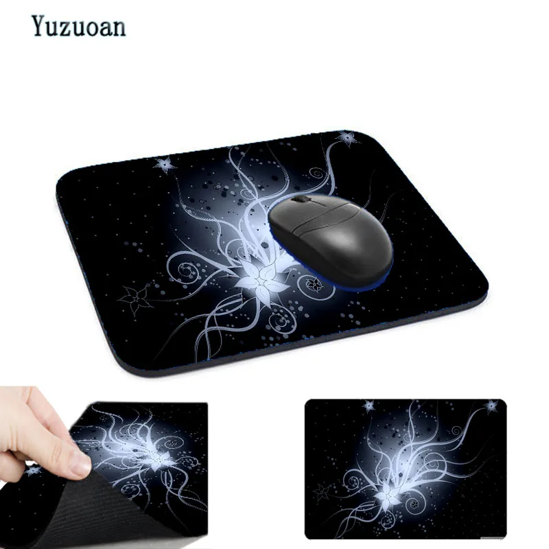Yuzuoan дизайн уникальный узор черный 22X18/25X20/29X25 см Прочный портативный резиновый коврик для мыши коврик