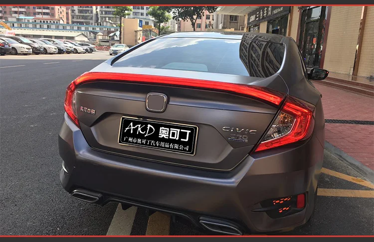 AKD Тюнинг автомобилей задние фонари для Honda CIVIC X G10- задние фонари светодиодный DRL ходовые огни Противотуманные фары с ангельскими глазками задняя парковка