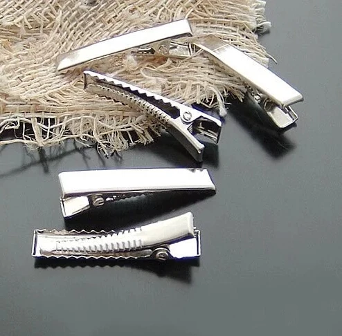 

32mm Free Shipping 50pcs/lot Wholesale Metal Single Prong Alligator Aligator Clips Baby Hair Bows Hair Tool