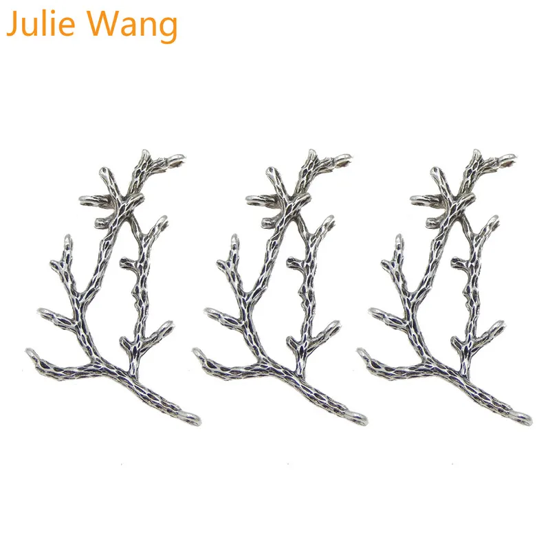 Julie Wang 3 шт. Подвески на ветви подвески из сплава под старину серебряного цвета