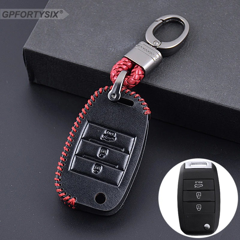 Чехол для автомобильного ключа из натуральной кожи KIA Ceed Sorento cerato K3 K3S K4 K5 KX3 Sportage QL