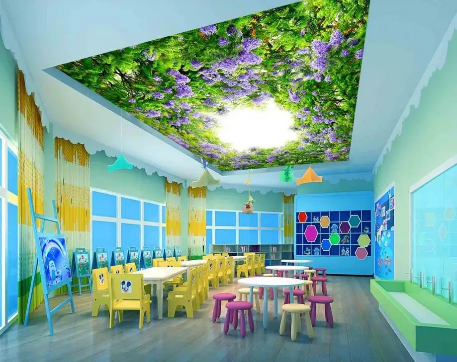 3d потолочные обои цветы Зенит подвесные с изображением неба украшение дома |