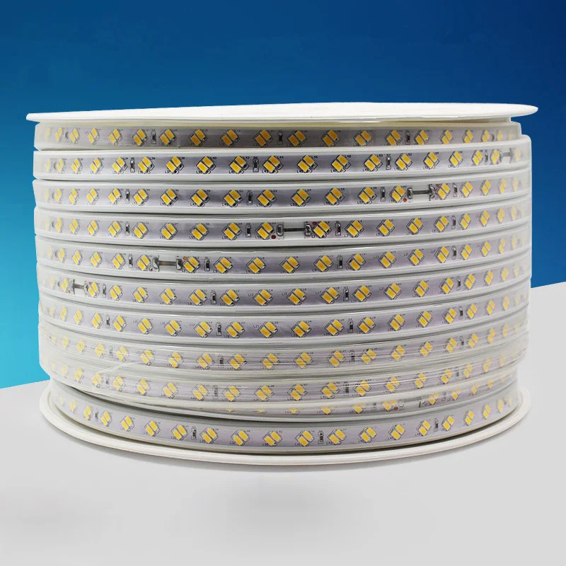 Водонепроницаемая светодиодная лента 220 В 2835 SMD 180 трехрядная 156 светодиодов