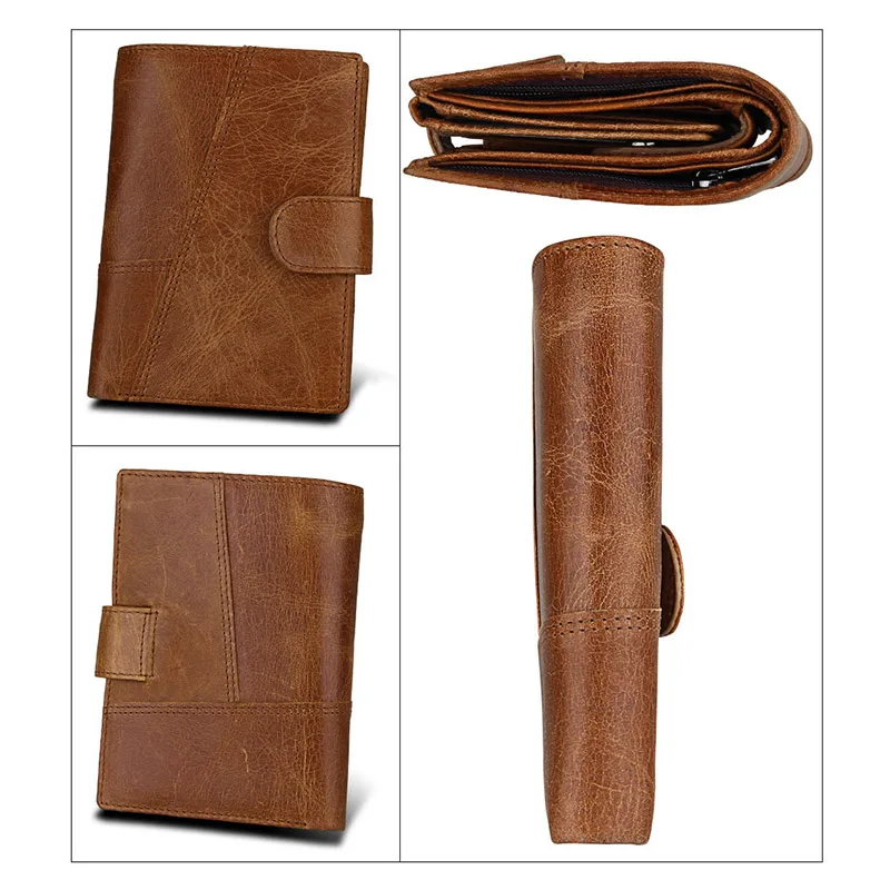 2018 Винтажный Мужской дизайнерский брендовый Роскошный кошелек короткие тонкие