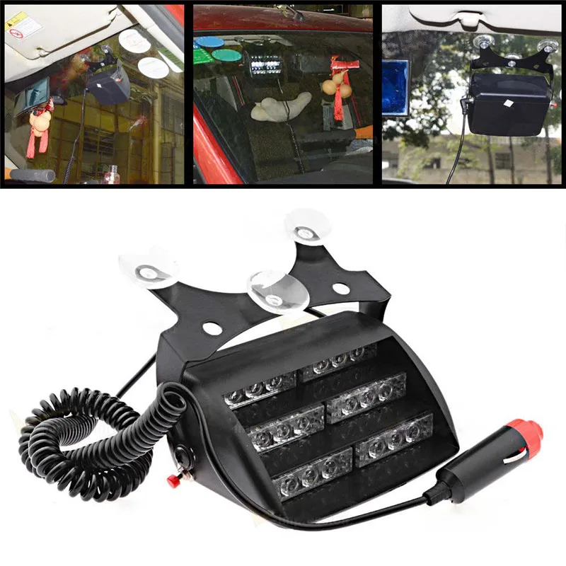 18 led Автомобильная вспышка светильник лобовое стекло аварийный мигающий