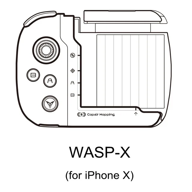 WASP X Геймпад FlyDiGi Осип с одной рукой, физический джойстик CapAir Mapping для мобильного игрового контроллера PUBG для iPhone - Цвет: WASP X