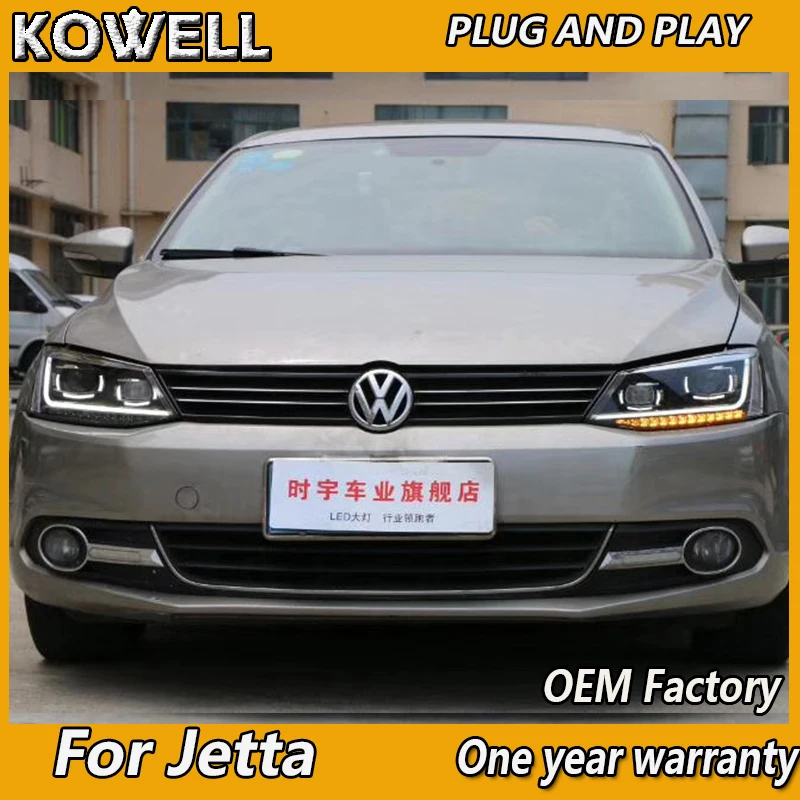 Автомобильный Стайлинг KOWELL для VW JETTA MK6 2011 2012 2013 2014-2017 светодиодные фары DRL +
