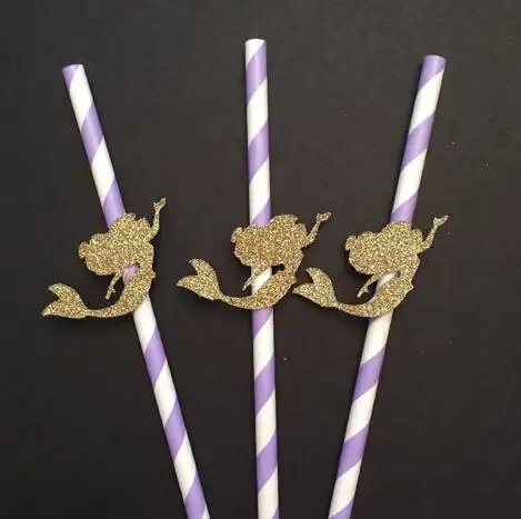 Блестящие русалки в морском стиле для свадьбы дня рождения фиолетовые Полосатые