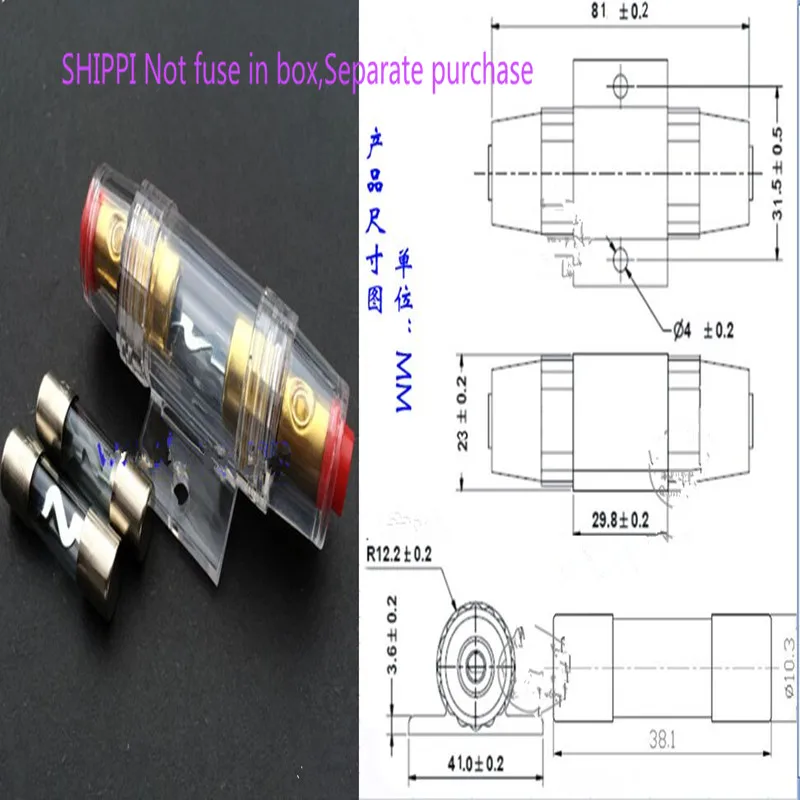 

Патрон предохранителя болтового типа 10*38, один разделен на четыре розетки, без предохранителя (подходящий размер автомобильного предохрани...