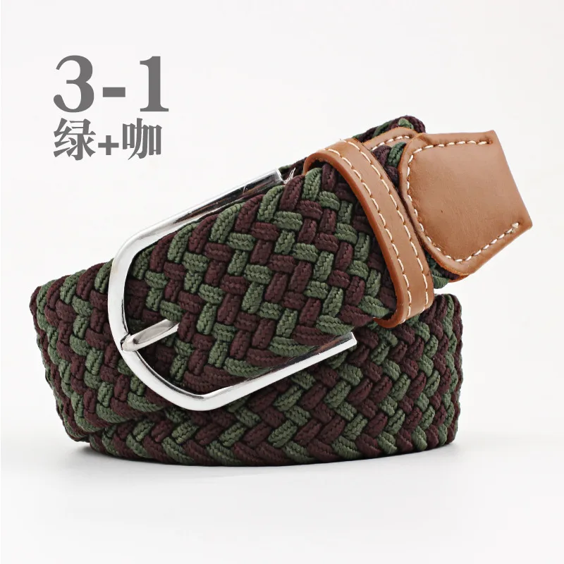 style 1 23 Цвета! 107 см, для взрослых, однотонный, Повседневный, тянущийся, тканый ремень, для женщин и мужчин, эластичные ремни для джинсов, эластичный, моделирующий, женский пояс, подарок - Цвет: style 1