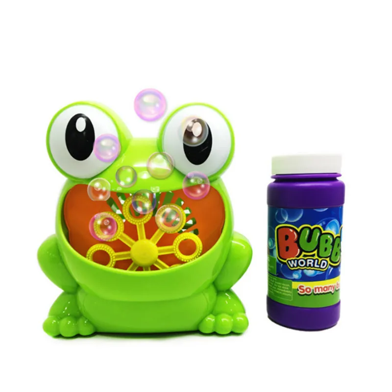 Frog Лягушка автоматическая машина для пузырей с музыкальными игрушками детский бассейн ванна для купания игрушки воздуходувка вечерние летние детские забавные игрушки - Цвет: Frog
