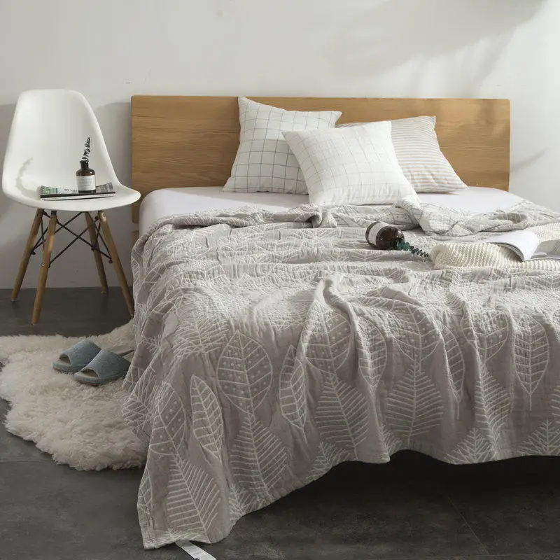 Трехслойные Мытые хлопковые марлевые одеяла покрывала для кроватей на диване