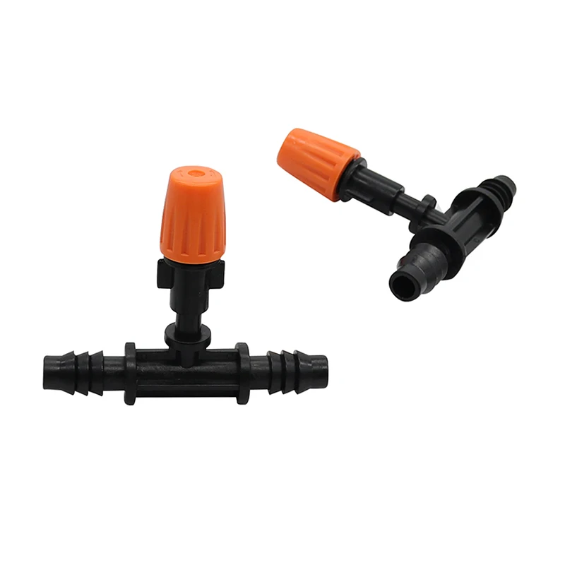 

Orange Atomized Sprinkler with 3/8 Inch Tee Connector Agriculture Greenhouse Mist Nozzle Garden Watering Irrigation 100 Pcs