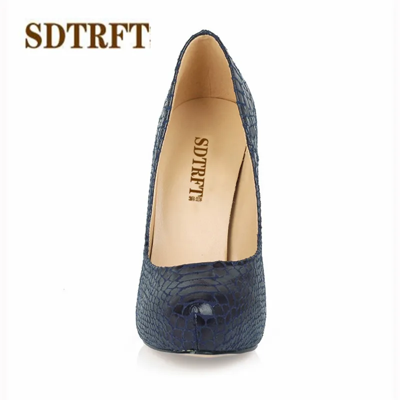 SDTRFT/женские туфли на шпильках 11 см большие размеры: 35 42 43|sapato feminino|snake print pumpsprint pumps |
