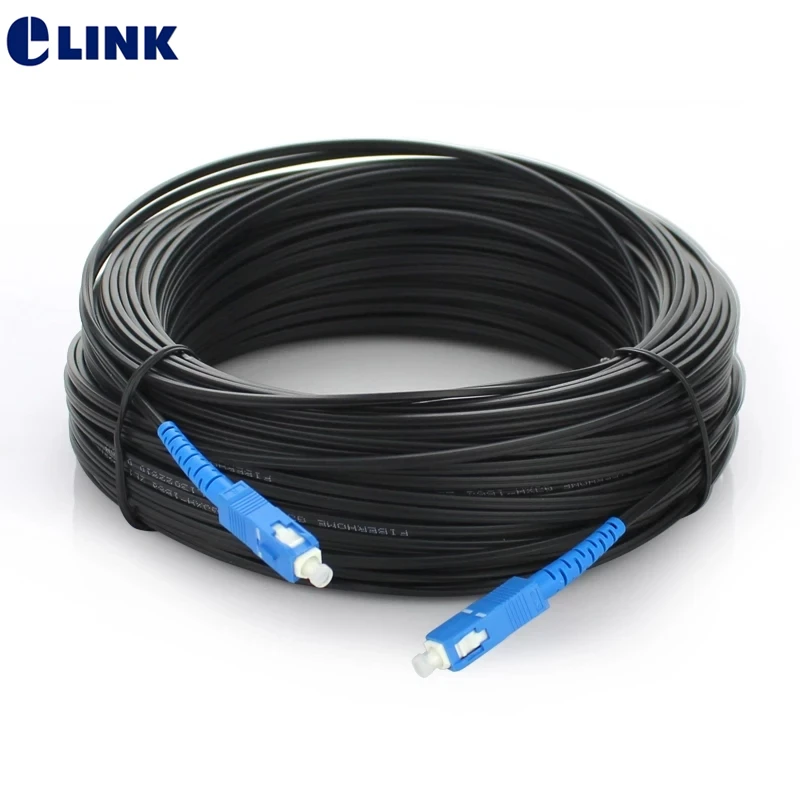 Оптоволоконный кабель 100 м 1 ядро SC для помещения одномодовый простой FTTH G652d