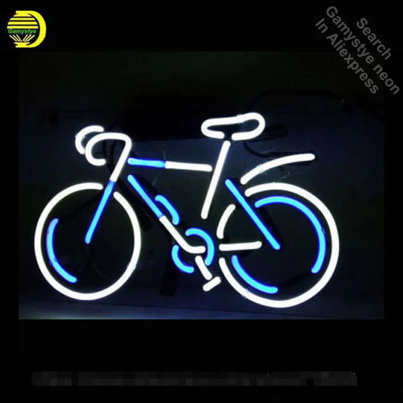 Señal de neón para bicicleta, tubos de vidrio, lámparas, Bombilla de neón, letreros iluminados, luz electrónica de neón hecha a medida con marco de metal