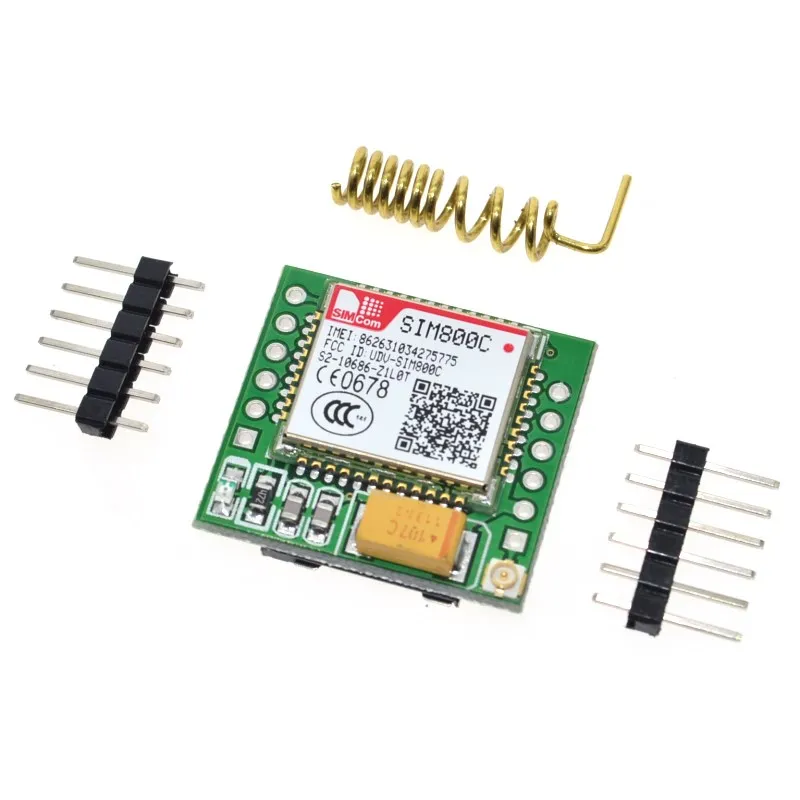 Фото Самый маленький SIM800C GPRS GSM модуль карта MicroSIM ядро плата четырехдиапазонный TTL последовательный порт (совместимый SIM800L SIM900A) №1