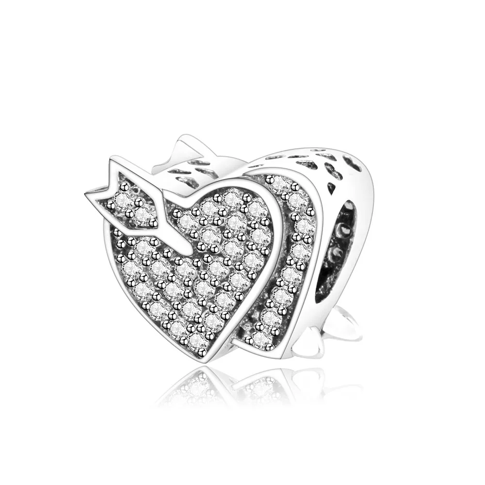 Подходит к оригинальному браслету Pandora Be My Valentine бусины из стерлингового серебра 925 DIY Изготовление ювелирных изделий подарок на день Святого Валентина Berloque - Цвет: PTO592