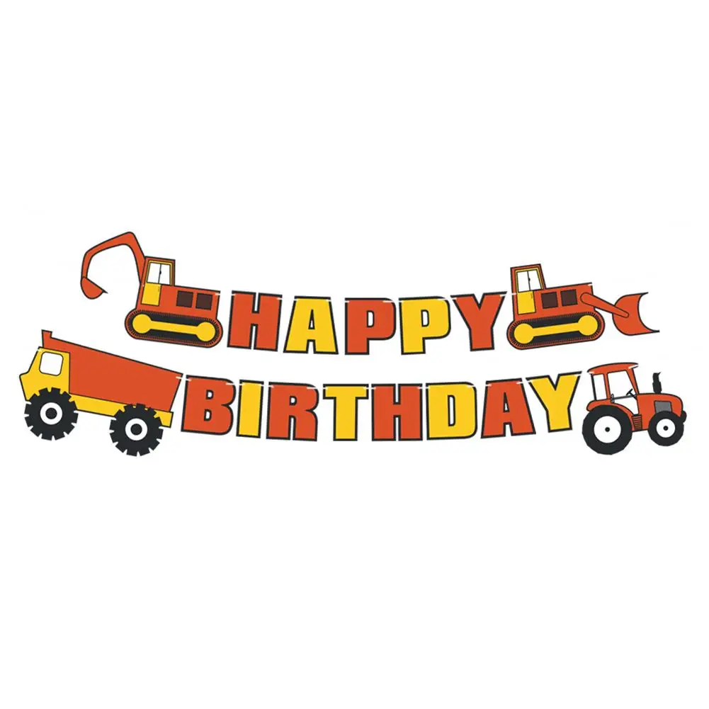 Сельскохозяйственная тематика войлок с днем рождения баннер трактор