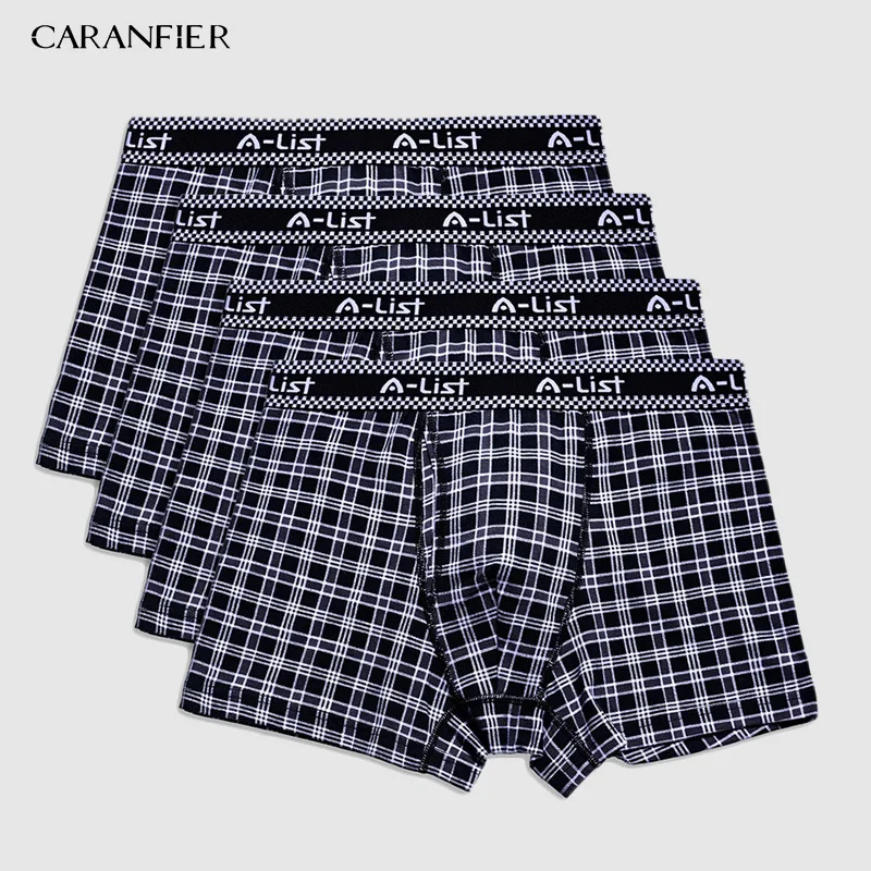 4 шт. мужские трусы боксеры в клетку|Мужские боксеры| |