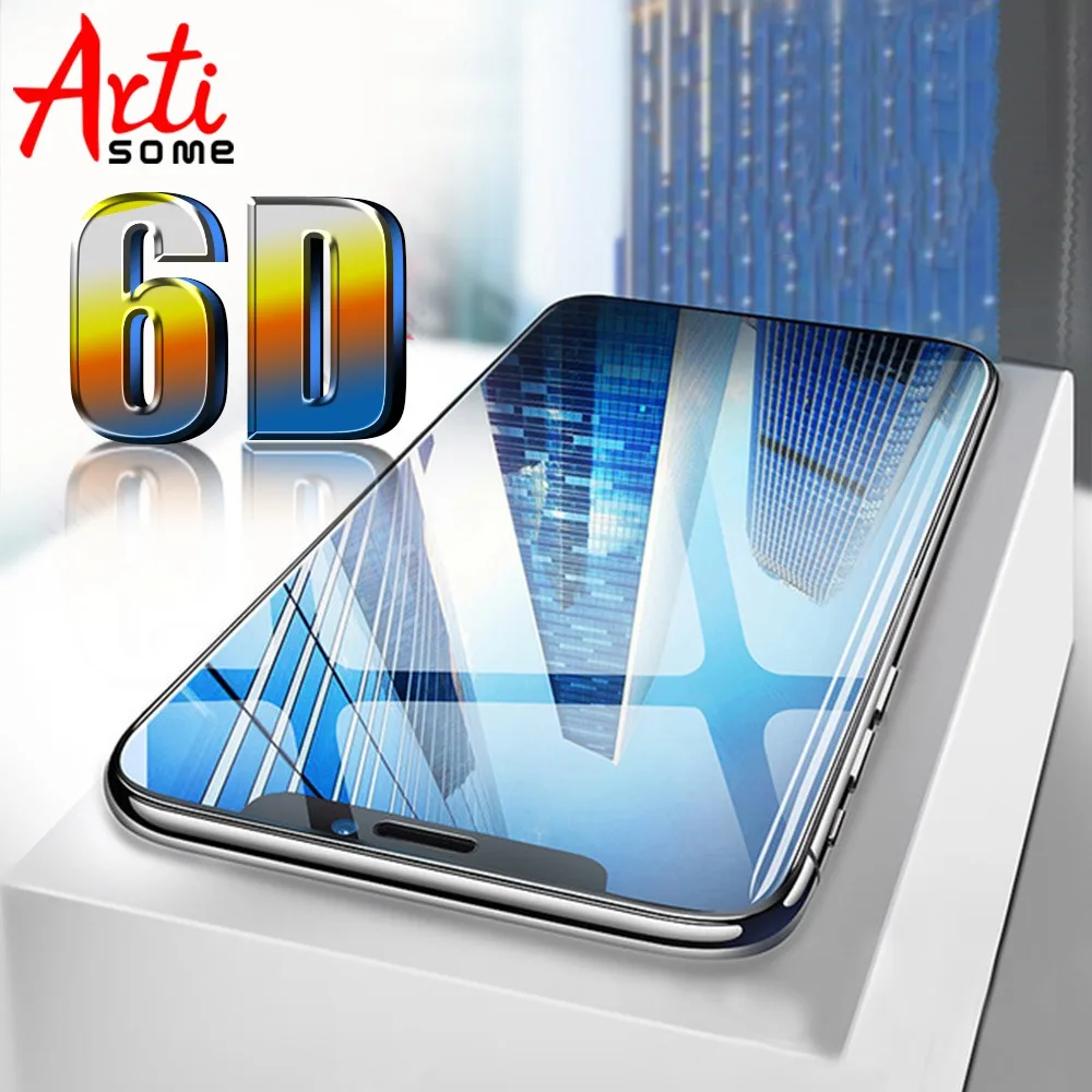 Artisome защитный Стекло для iPhone X Экран протектор 6D изогнутые полное покрытие пленка