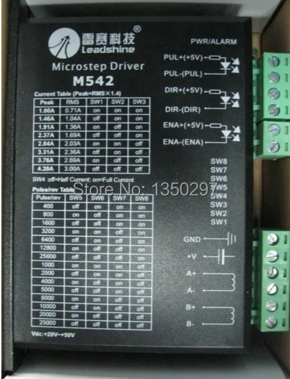 Бесплатная доставка настоящий Драйвер шагового двигателя Leadshine M542/2-фазный