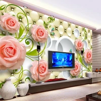 custom any size photo wallpaper 3d wall decor for living room modern simple and stylish 3d rose painting wall mural wall papers
