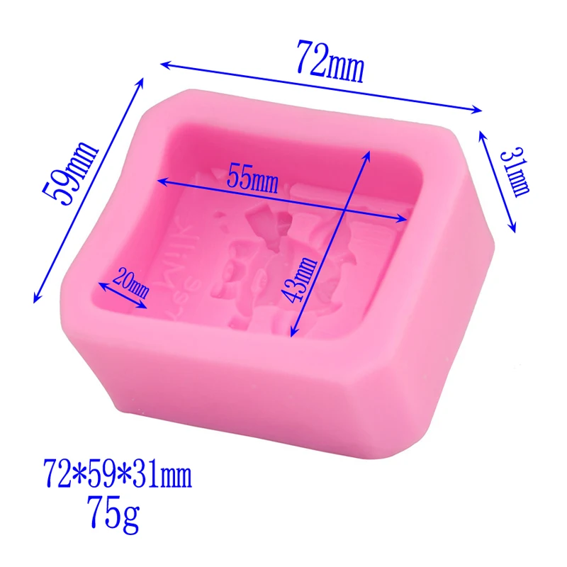 3d формы из мультфильма корова для приготовления пищи силиконовый торта мыла