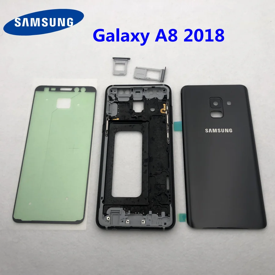 Для samsung Galaxy A8 A530 A530F полный корпус средняя Рамка металлический ободок Корпус Шасси A8 батарея стекло задняя крышка