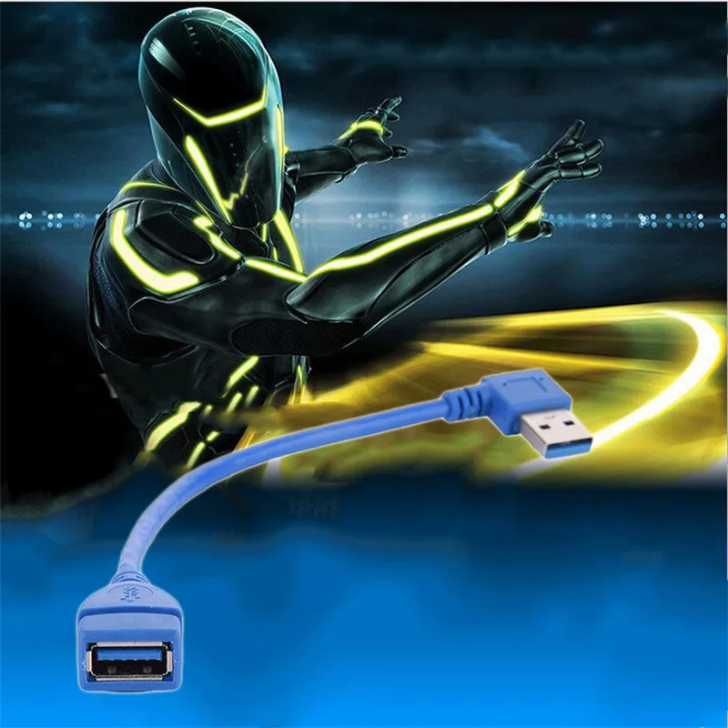 USB 3 0 правый угол папа к Женский удлинитель 1 фут |
