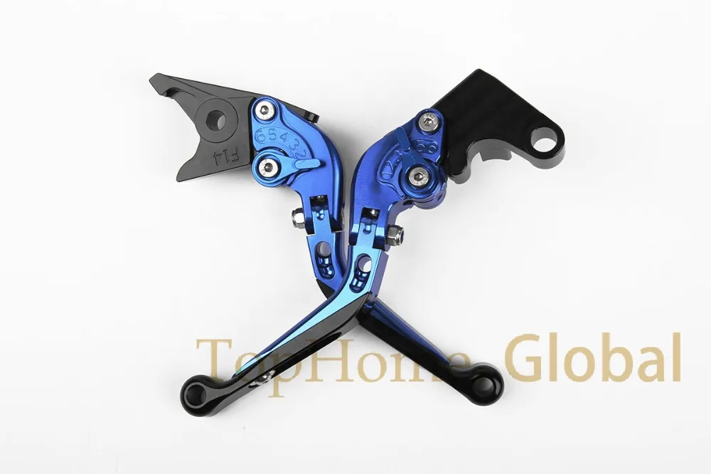 ЧПУ Складные и выдвижные рычаги тормозной муфты для YAMAHA YZF R1 2004 2008 синий/черный 2005